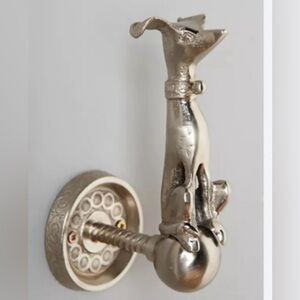 Anthropologie Watchdog Tieback Silver NIB Pair